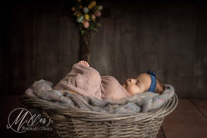 Baby Girl in Infant Basket