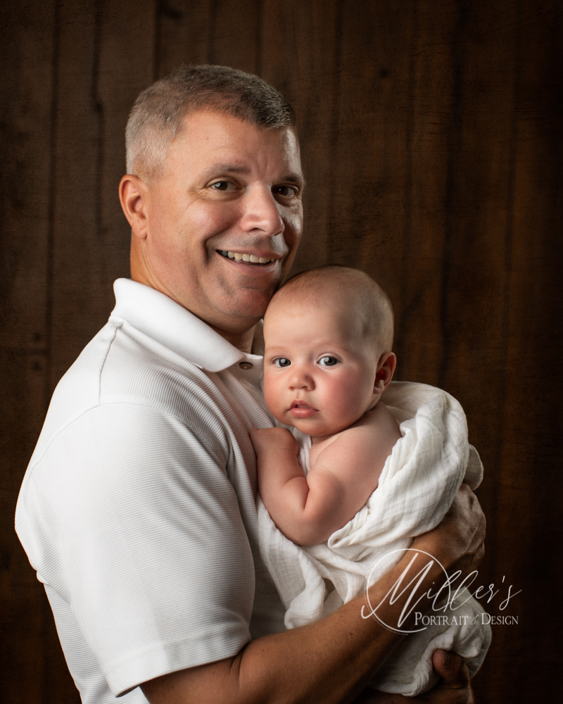 Dad with baby portraits